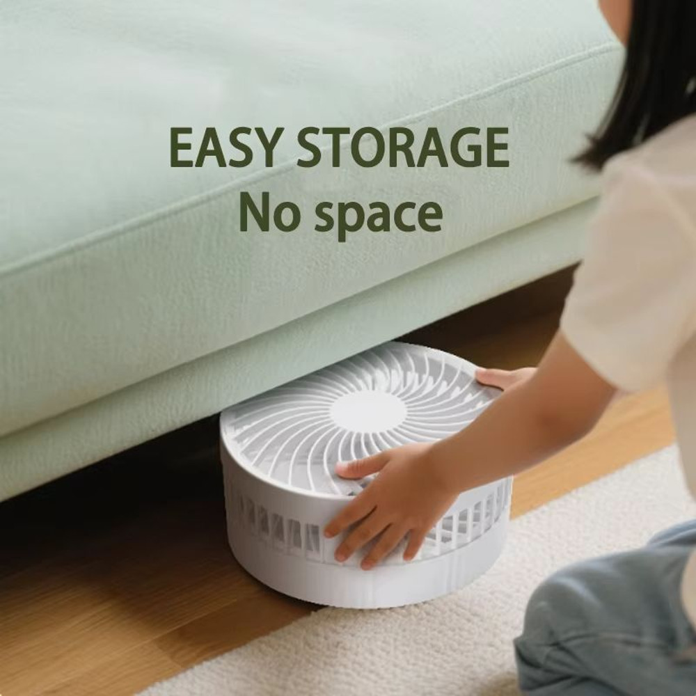 Portable USB Rechargeable Folding Fan Telescopic Quiet And Long Battery Life For Camping Fishing H 3