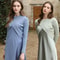 Spring Summer Satin Maxi Dress With Knitted Top Elegant 2Piece Set For Women 2