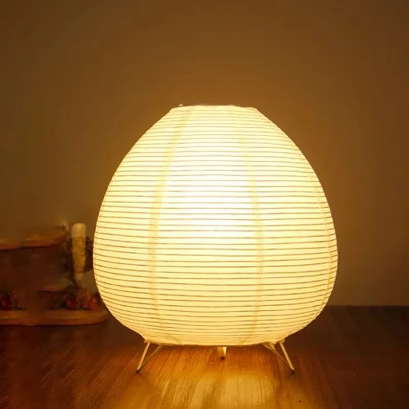 Japanese Lantern LED Table Lamp Rice Paper Bedside Light For Living Room Bedroom Or Study 1