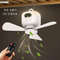 Portable Camping Ceiling Fan With Light Rechargeable 8000mAh Wireless Tent Fan With Remote Control 0