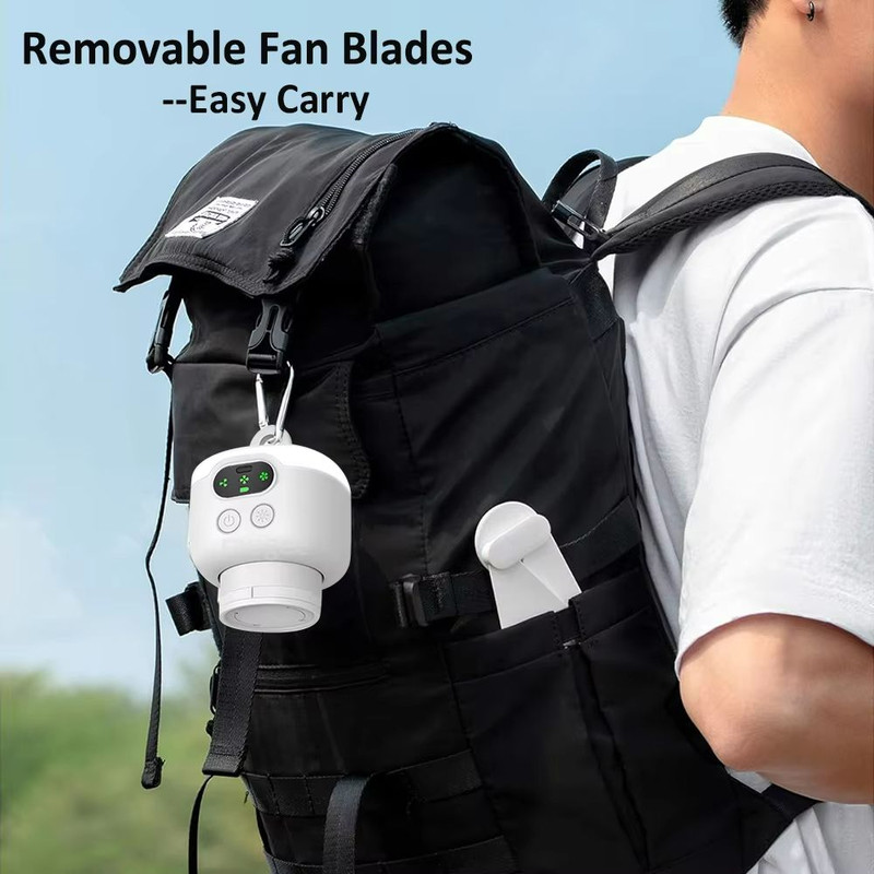 Portable Camping Ceiling Fan With Light Rechargeable 8000mAh Wireless Tent Fan With Remote Control 5