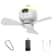 Portable Camping Ceiling Fan With Light Rechargeable 8000mAh Wireless Tent Fan With Remote Control 6