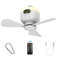 Portable Camping Ceiling Fan With Light Rechargeable 8000mAh Wireless Tent Fan With Remote Control 6