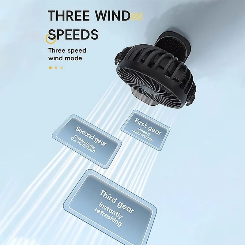 Rechargeable 720 Rotating Clip Fan With Nightlight Portable Small Fan For Home Office Dorm And Out 2
