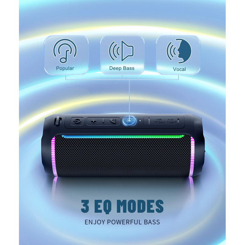 Ortizan X30 Portable Bluetooth Speaker 40W Bass Boost Wireless Speaker With IPX7 Waterproofing 66 4