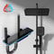 Luxury Smart Shower System With LED Lights And Digital Thermostat Full Set Glass Panel Faucet 9