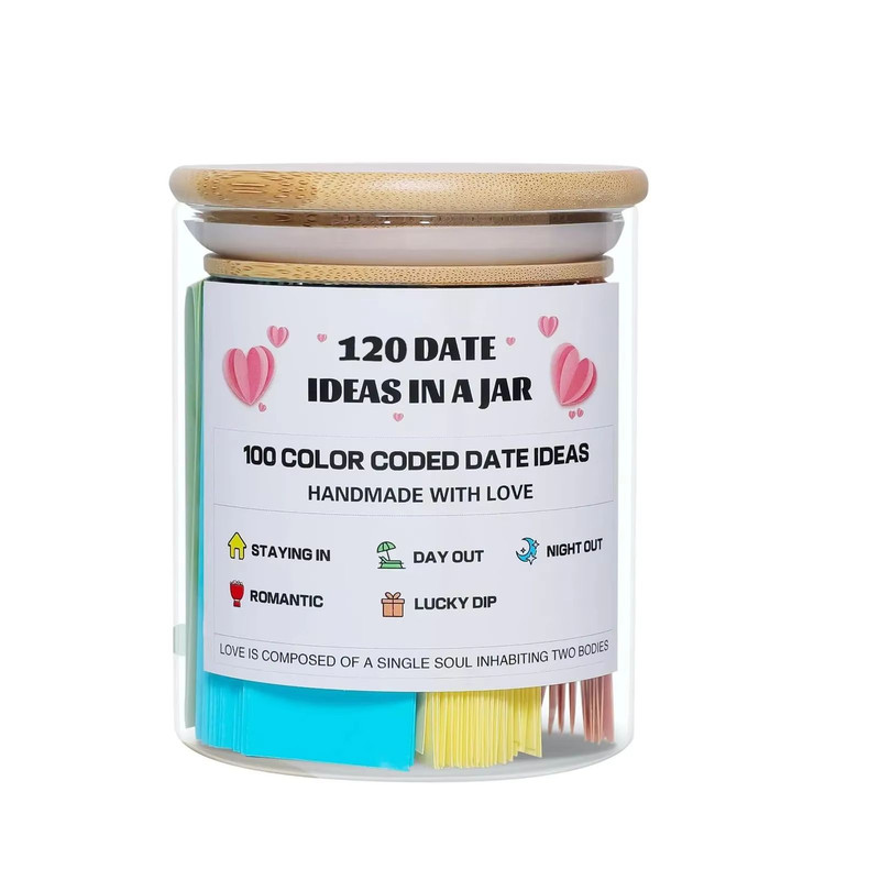 100 Date Ideas In A Jar ColorCoded Romantic Activities For Couples 4