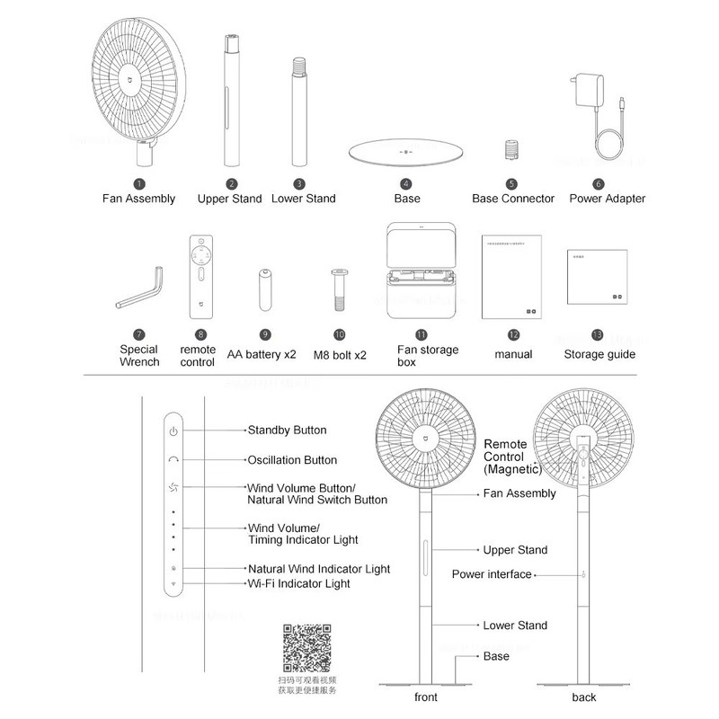 Xiaomi Mijia DC Inverter Smart Standing Fan Pro  UltraThin Retractable Floor Fan With 100 Airflow S 5