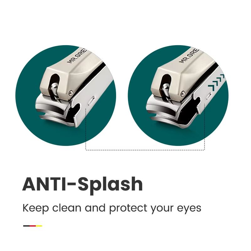 Stainless Steel Nail Clippers AntiSplash Precision Fingernail And Toenail Trimmer 2