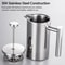 Stainless Steel French Press Coffee Maker Double Wall Insulated Coffee Pot 350ml 800ml 1000ml 2