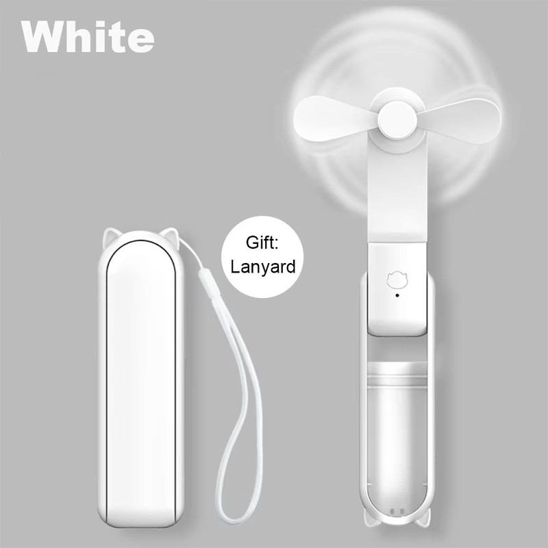Portable Mini Handheld Fan With USB Rechargeable 2000mAh Power Bank And 3Speed Foldable Design 7