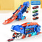 Foldable Dinosaur Truck With Race Track And Transforming TRex Toy Interactive Playset For Kids 6