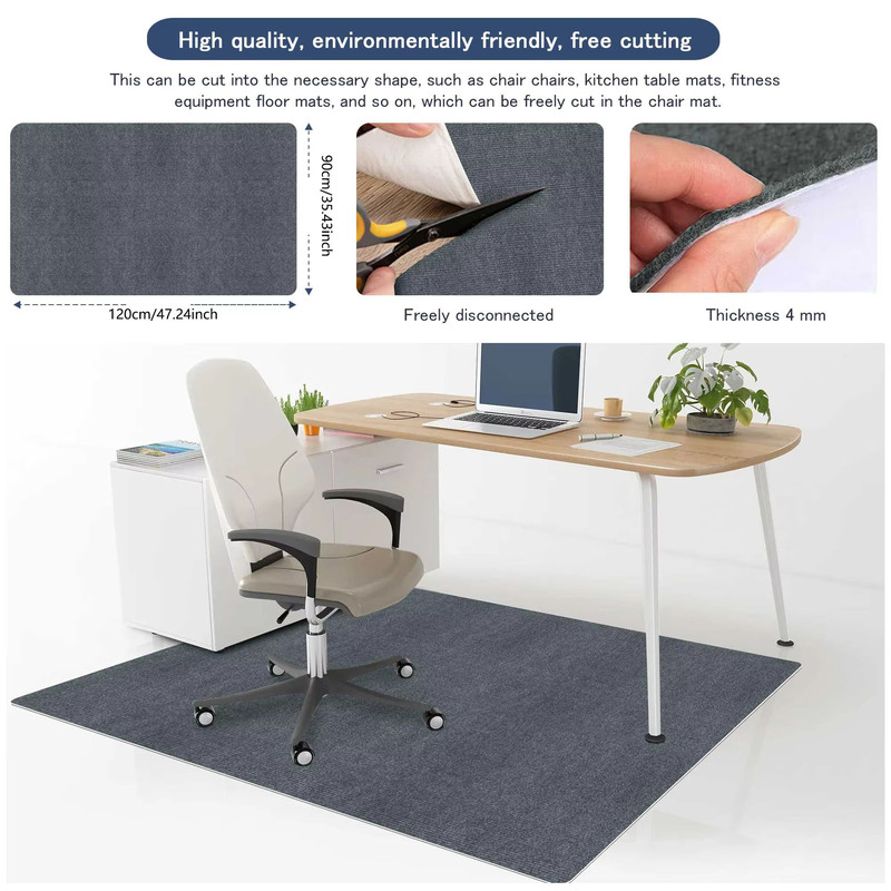 Keilymat 90x120cm Office Chair Mat Hardwood Floor Protector For Gaming Work 1