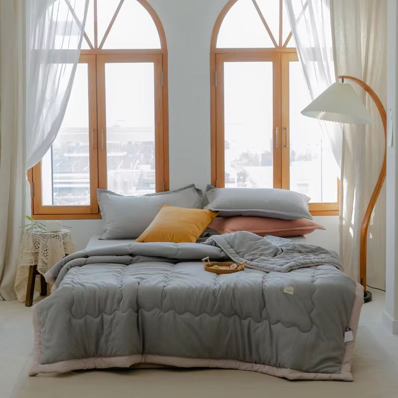 2025 Japanese Polyester Cotton Quilted Summer Quilt  Lightweight  SkinFriendly 12