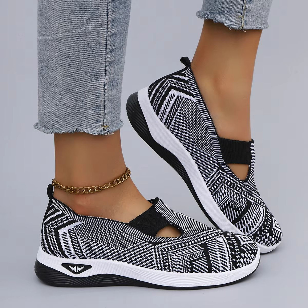 Womens Breathable Mesh Flat Sneakers Lightweight Summer Casual Shoes 3