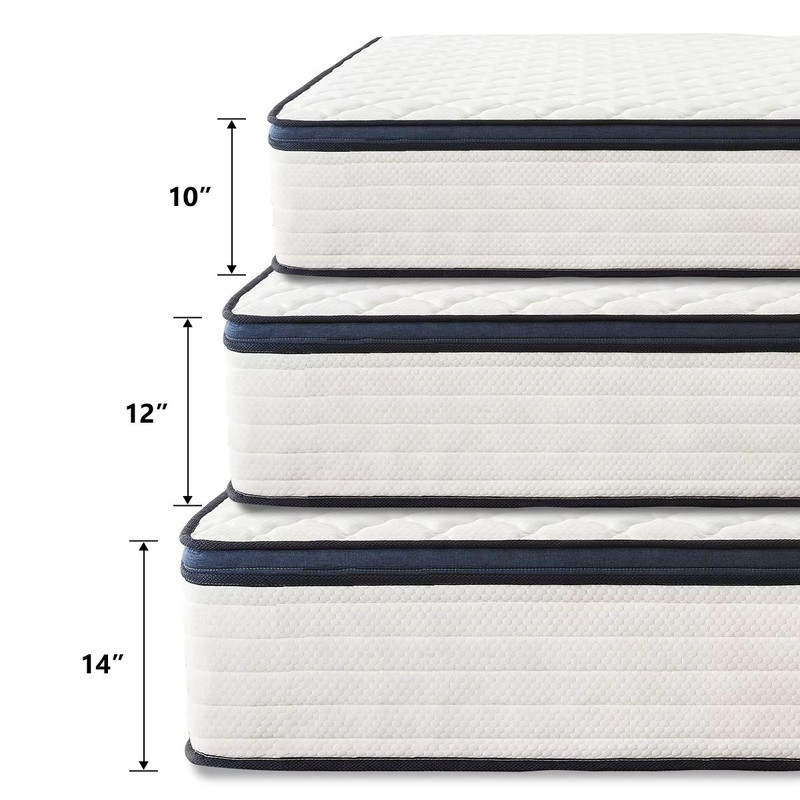 Queen Size Gel Memory Foam Hybrid Mattress  Pressure Relief Medium Firm Comfort And Motion Isolatio 2