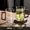 Glass Coffee Mug With Walnut Handle HeatResistant 400ml Large Capacity Tea Drinking Cup 6