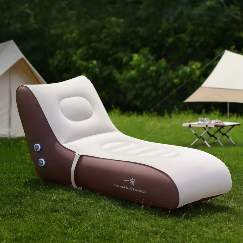 Automatic Inflatable Chaise Lounge Sofa OneButton Air Pump Recliner 1