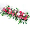 Luxury White Rose Artificial Flower Row 100cm Wedding Table Centerpiece Event Backdrop Decoration 2