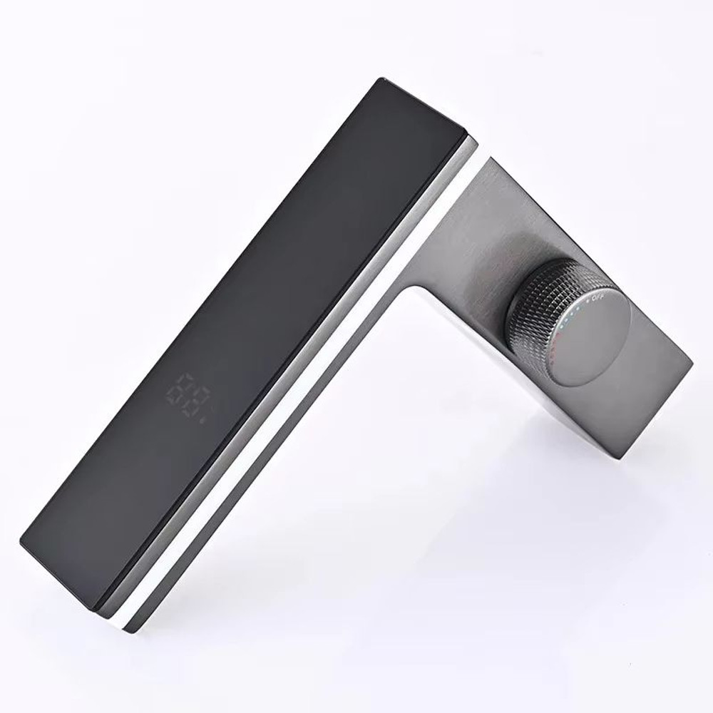 SmartFlow Digital Display LED Bathroom Faucet Brass Basin Mixer Tap With Hot Cold Control 5