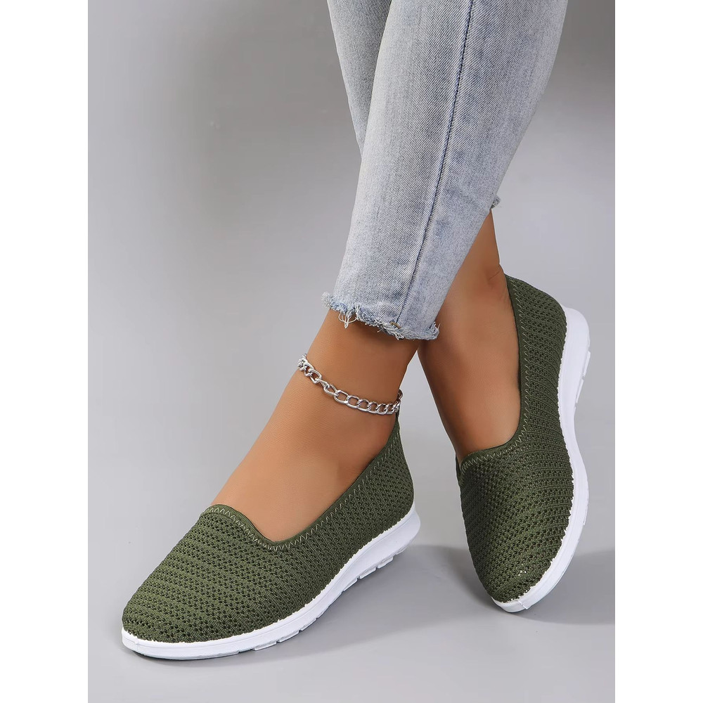 BreezeWalk Womens Breathable Mesh Flats Lightweight Casual Sneakers For Everyday Comfort 9