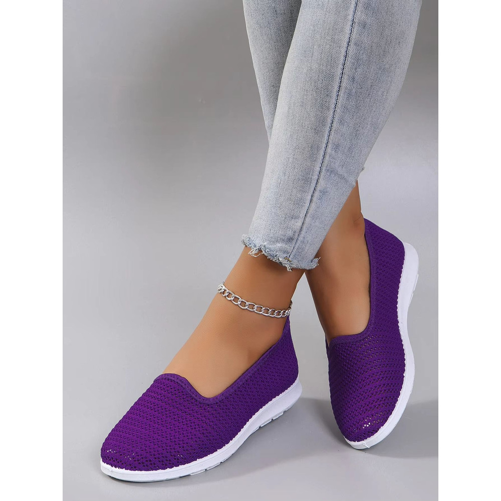 BreezeWalk Womens Breathable Mesh Flats Lightweight Casual Sneakers For Everyday Comfort 5