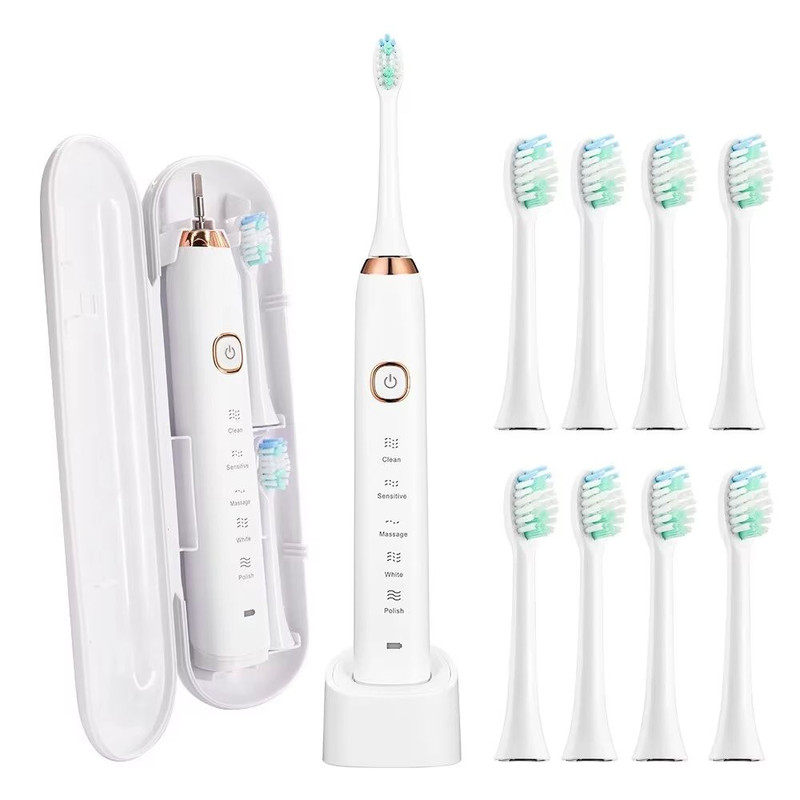 Sarmocare S100 Sonic Electric Toothbrush  Smart Ultrasonic Whitening With 8 Brush Heads 7