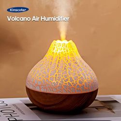 300 ml volcano air humidifier – usb ultrasonic cool mist diffuser with 7-color night light