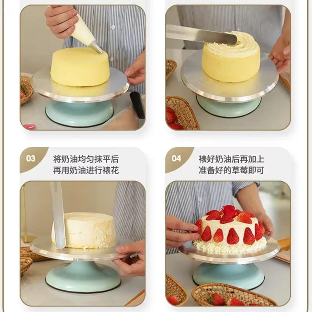 10Inch Aluminum Alloy Cake Turntable  Professional Baking Tool For Decorating  Display 4