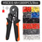 Hexagonal SelfAdjusting Ratchet Crimping Tool Kit With Ferrule Sleeves Professional Wire Crimper 0 10