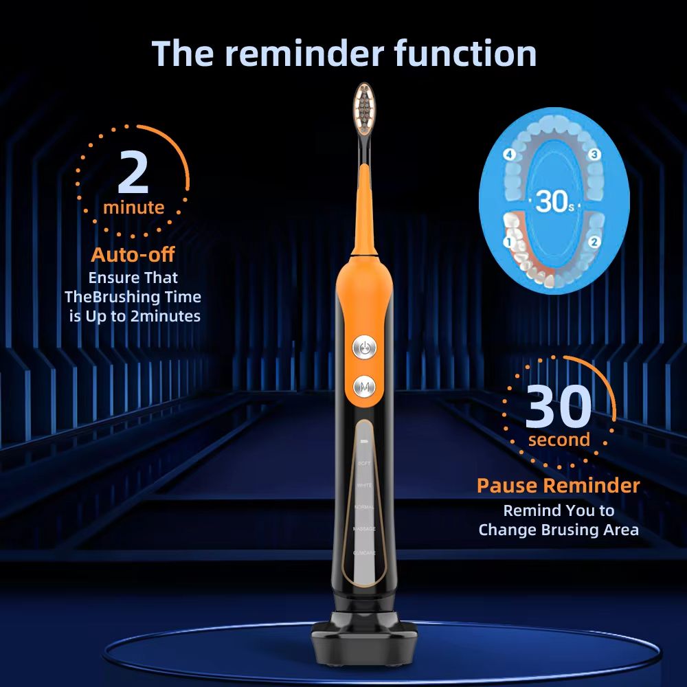 SUBORT S9 Sonic Electric Toothbrush USB Rechargeable Whitening Toothbrush With Ultrasonic Cleaning 4