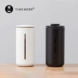 timemore french press coffee maker – 450ml heat-resistant glass coffee and tea press with stainless steel mesh