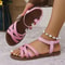 Womens Summer Roman Strap Sandals Flat NonSlip Rubber Sole Casual Sandalia For Daily Wear 10