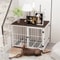 Large Wooden Dog Crate Furniture Style Indoor Pet Kennel With Removable Tray TripleDoor Design 6