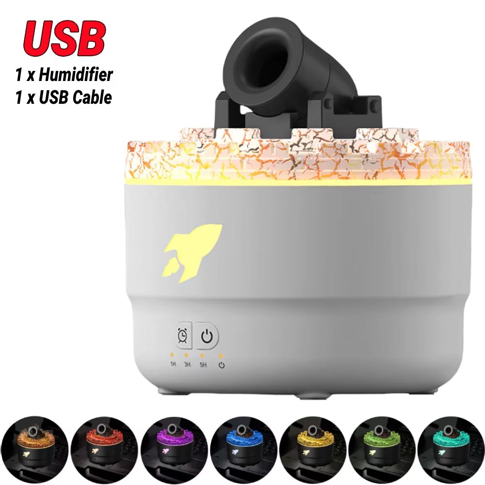 Rain Cloud Cool Mist Humidifier Essential Oil Diffuser With 7Color Night Light Micro Landscape De 17