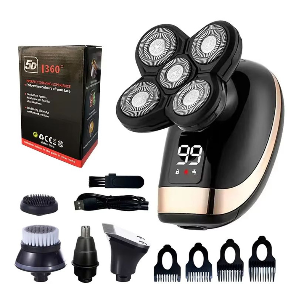 5in1 Electric Shaver For Men Rechargeable Waterproof Razor With Beard Hair And Face Grooming Attac 7