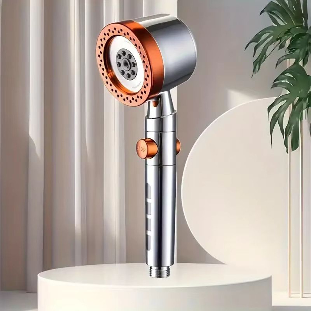 High Pressure WaterSaving Shower Head With Filter And 5 Spray Modes  Handheld With OneButton Stop 8