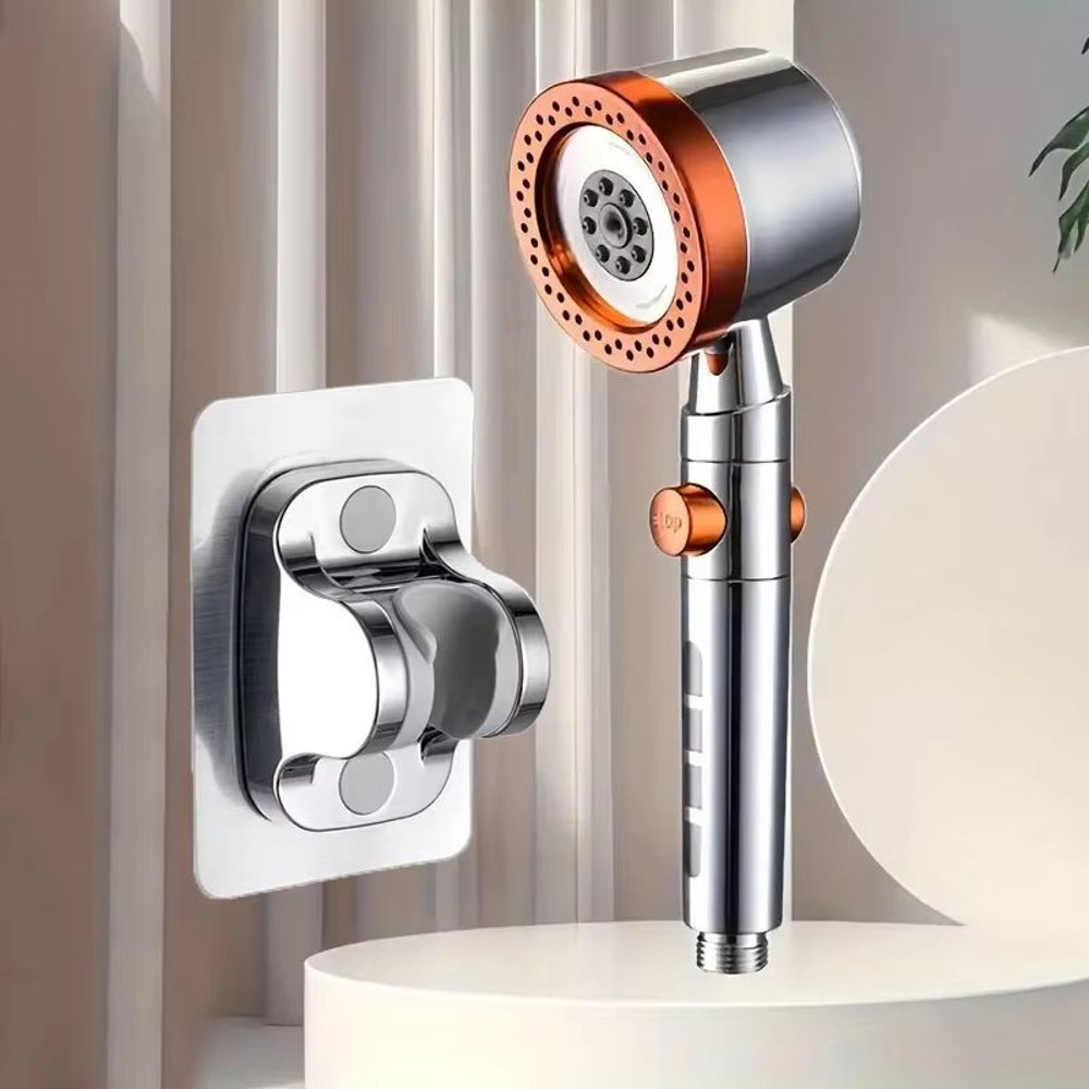 High Pressure WaterSaving Shower Head With Filter And 5 Spray Modes  Handheld With OneButton Stop 15