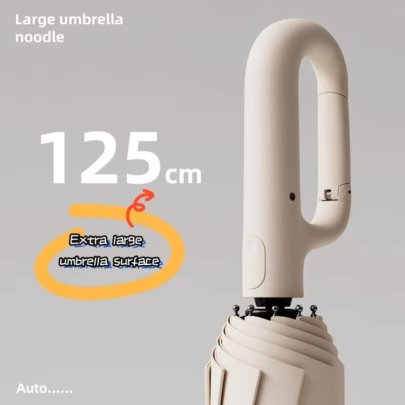 Extra Large Windproof Automatic Umbrella  UV Resistant Rain  Sun Protection With Reinforced Frame 0