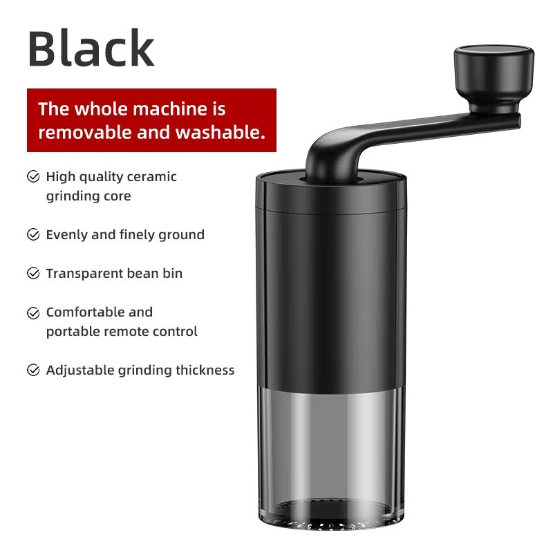 Portable Manual Coffee Grinder With Adjustable Hand Crank TravelFriendly Bean Grinder For Home And 6