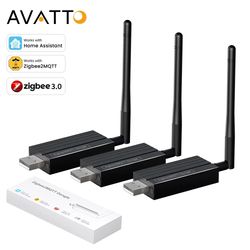 avatto zigbee 3.0 usb dongle plus – universal wireless gateway hub for home assistant, zigbee2mqtt & smart home integrat