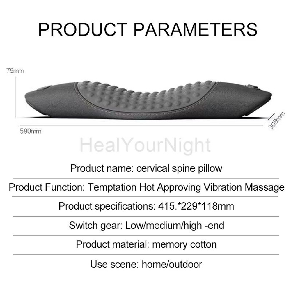 Heated Waist Support Pillow Electric Massage Sleep Pad For Lower Back Pain Relief Nighttime Comfo 4