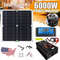 6000W Solar Inverter And Panel Kit 12V Battery Charger With 100A Controller For Home RV And OffGri 0