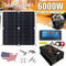 6000W Solar Inverter And Panel Kit 12V Battery Charger With 100A Controller For Home RV And OffGri 0
