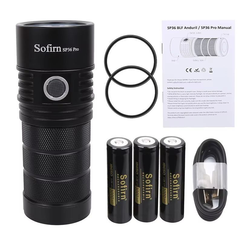 Sofirn SP36 Pro Powerful LED Flashlight 8000 Lumens USBC Rechargeable Torch With 4xSST40 LEDs 6