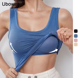 plus size suspender camisole top – built-in bra with wide shoulder straps