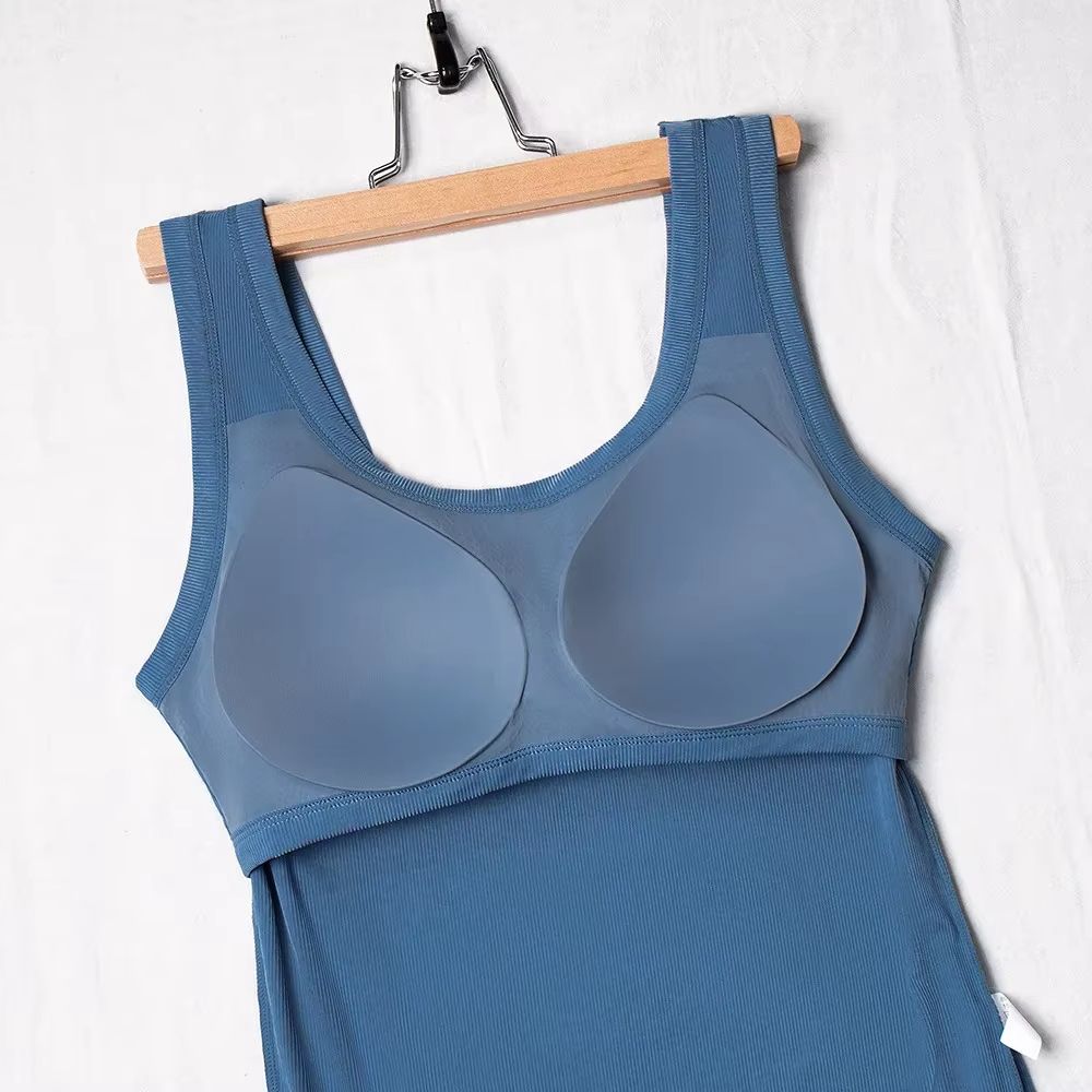 Plus Size Suspender Camisole Top  Builtin Bra With Wide Shoulder Straps 2