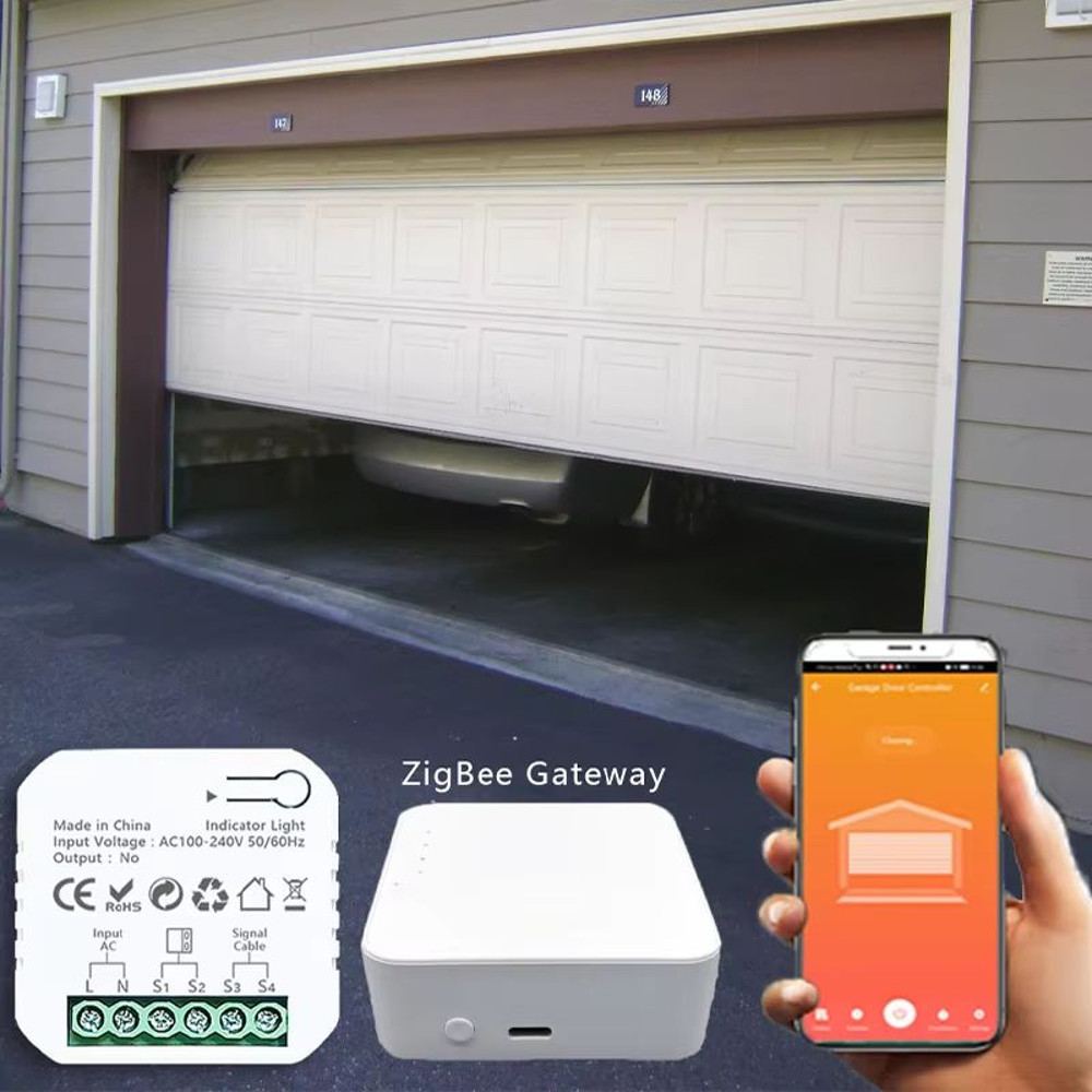 Tuya Smart ZigBee Garage Door Opener With Sensor  App Alexa  Google Home Control 1