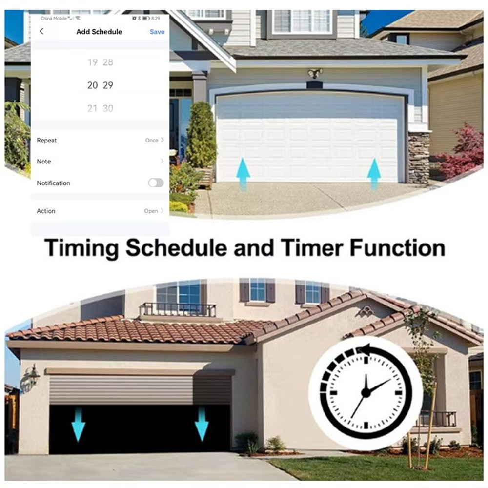 Tuya Smart ZigBee Garage Door Opener With Sensor  App Alexa  Google Home Control 3