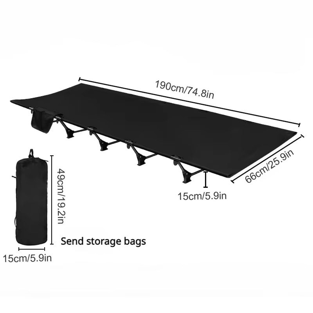 WESTTUNE Portable Camping Cot  Folding Ultralight Bed For Hiking Travel  Outdoor Adventures 7
